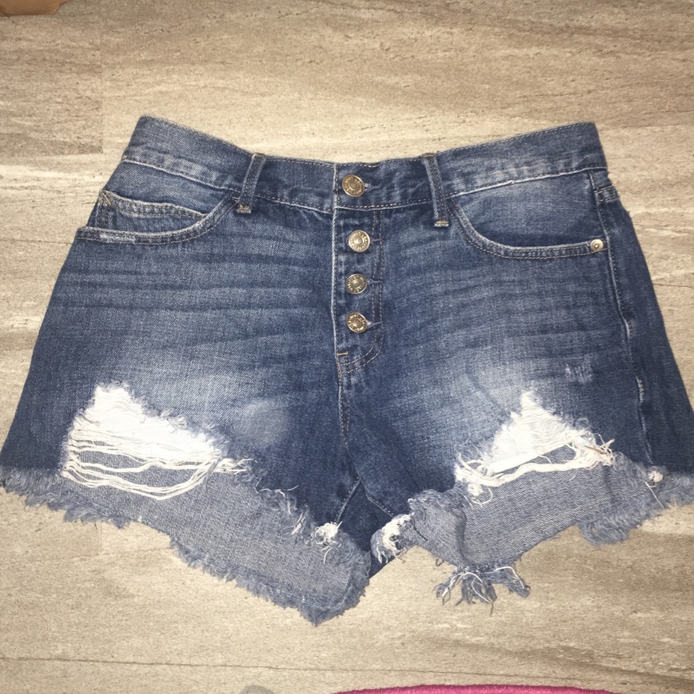 Distressed Jean shorts